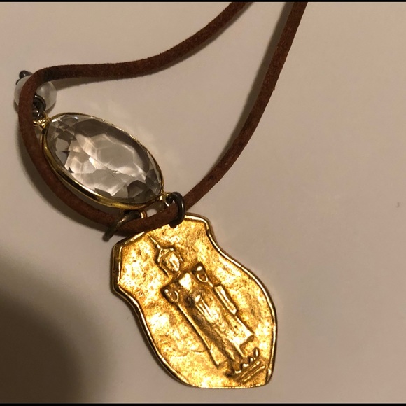 NWT Necklace deer hide adjustable with pendants - Picture 3 of 5